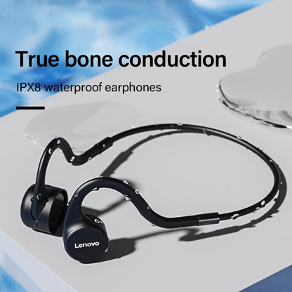 Lenovo X5 IPX8 Waterproof Bluetooth 5.0 Bone Conduction Wireless Earphones, Built-in 8G Memory (Black) - Neck-mounted Earphone by Lenovo | Online Shopping UK | buy2fix