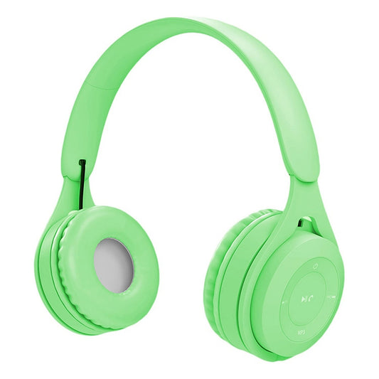 Y08 Hifi Sound Quality Macaron Bluetooth Headset, Supports Calling & TF Card & 3.5mm AUX (Green) - Headset & Headphone by buy2fix | Online Shopping UK | buy2fix