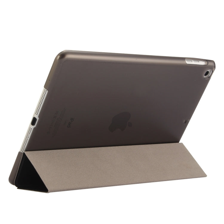 For iPad 9.7 (2018) & iPad 9.7 inch (2017) & iPad Air Silk Texture Horizontal Flip Leather Case with Three-folding Holder(Black) - Apple Accessories by buy2fix | Online Shopping UK | buy2fix