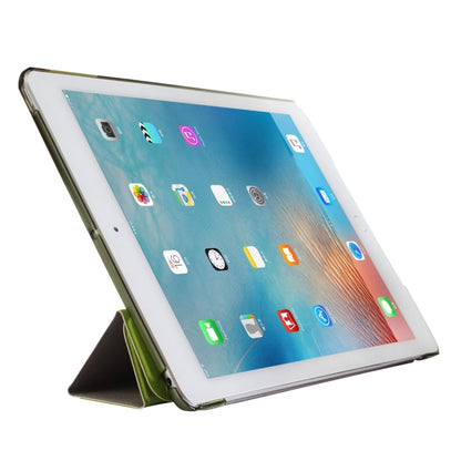 For iPad 9.7 (2018) & iPad 9.7 (2017) & iPad Air Silk Texture Horizontal Deformation Flip Leather Case with Three-folding Holder(Green) - Apple Accessories by buy2fix | Online Shopping UK | buy2fix