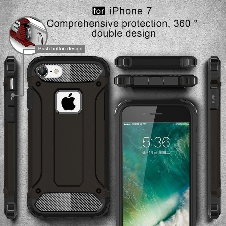 For iPhone 7 Armor TPU + PC Combination Phone Case(Black) - More iPhone Cases by buy2fix | Online Shopping UK | buy2fix