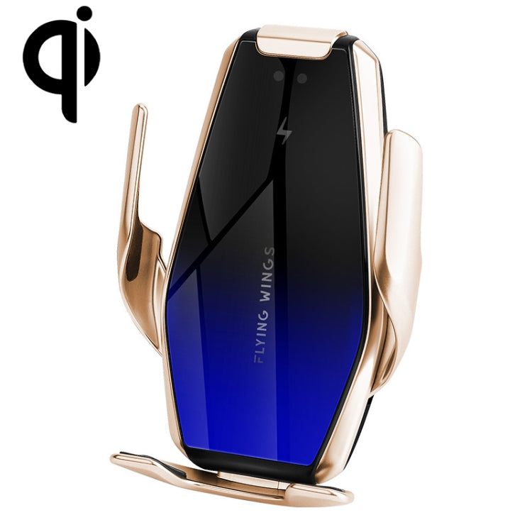 S7 15W QI 360 Degree Rotatable Infrared Induction Car Air Outlet Wireless Charging Mobile Phone Holder for 4.0-6.5 inch Mobile Phones(Gold) - In Car by buy2fix | Online Shopping UK | buy2fix