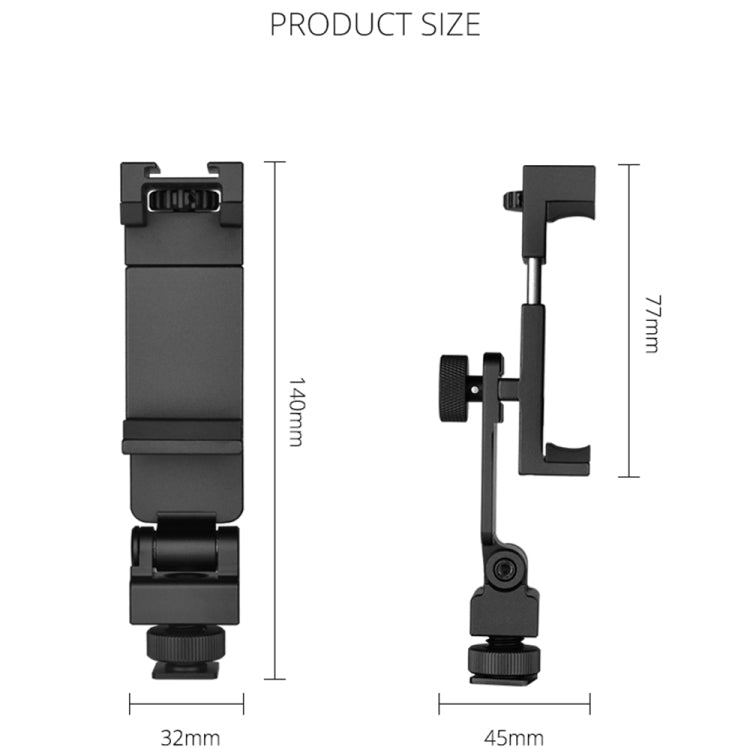 YELANGU PC10 360 Degree Rotating Horizontal Vertical Shooting Phone Clamp Holder Bracket (Black) - Desktop Holder by YELANGU | Online Shopping UK | buy2fix