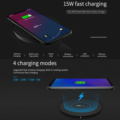 NILLKIN Power Flash Aramid Fiber Qi Standard Wireless Charger Charging Pad (Black) - Wireless Charger by NILLKIN | Online Shopping UK | buy2fix