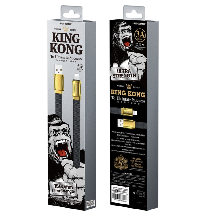 WK WDC-139 3A USB to 8 Pin King Kong Series Data Cable for iPhone, iPad (White) - Normal Style Cable by WK | Online Shopping UK | buy2fix