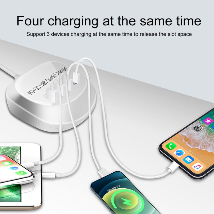WLX-T3P 4 In 1 PD + QC Multi-function Smart Fast Charging USB Charger (US Plug) - Multifunction Charger by buy2fix | Online Shopping UK | buy2fix