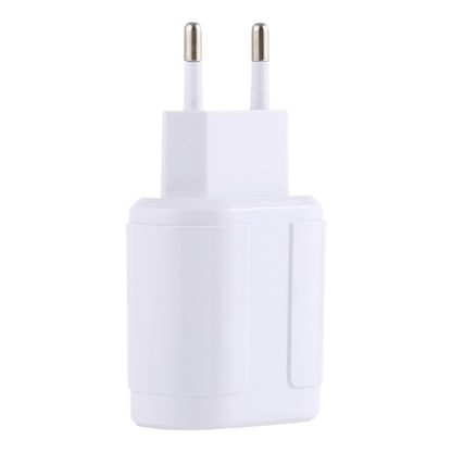 LZ-022 5V 2.4A Dual USB Ports Travel Charger, EU Plug (White) - USB Charger by buy2fix | Online Shopping UK | buy2fix