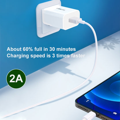 WK WP-U69a 2.0A Speed Mini USB Charger + USB to Type-C / USB-C Data Cable, Plug Type: US Plug - Apple Accessories by WK | Online Shopping UK | buy2fix