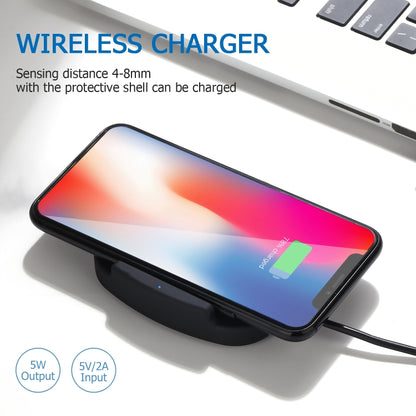 QK11 10W ABS + PC Fast Charging Qi Wireless Charger Pad(Gold) - Apple Accessories by buy2fix | Online Shopping UK | buy2fix