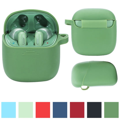 Wireless Earphones Pure Color Silicone Anti-fall Protective Case For JBL TUNE 220TWS(Black) - Mobile Accessories by buy2fix | Online Shopping UK | buy2fix