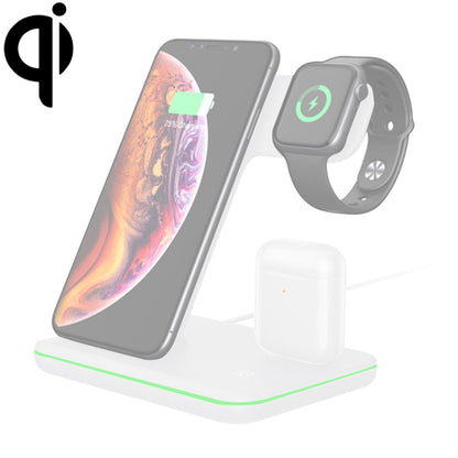 Z5 QI Vertical Magnetic Wireless Charger for Mobile Phones & Apple Watches & AirPods / Xiaomi Redmi AirDots, with Touch Ring Light (White) - Apple Accessories by buy2fix | Online Shopping UK | buy2fix