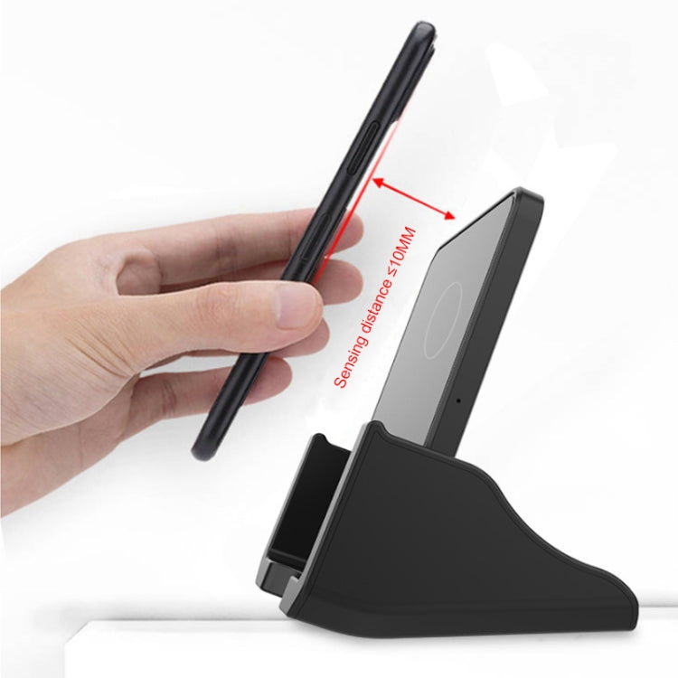 A918 10W Mobile Phone Vertical Wireless Quick Charger Holder(Black) - Apple Accessories by buy2fix | Online Shopping UK | buy2fix