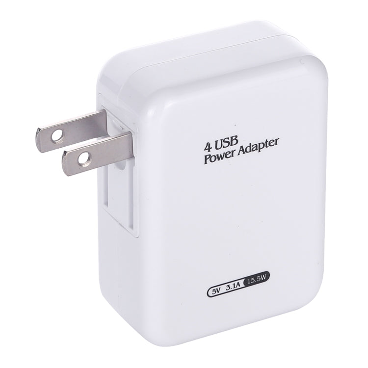 HT-CD03 15.5W 5V 3.1A 4-Port USB Wall Charger Travel Charger, US Plug - Apple Accessories by buy2fix | Online Shopping UK | buy2fix