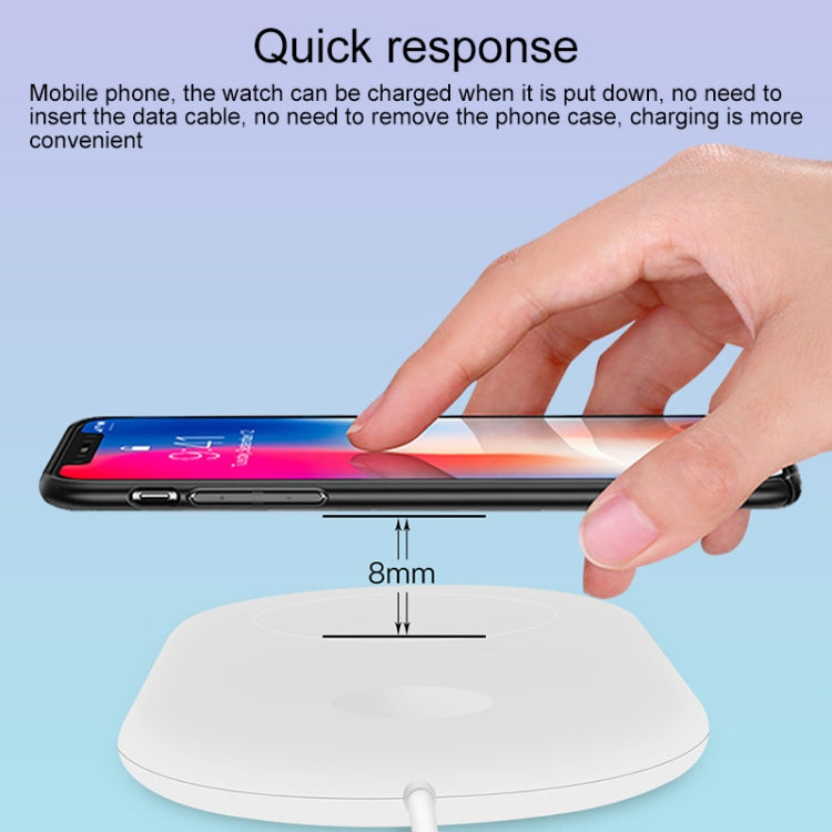 X10 Qi Standard Quick Wireless Charger 7.5W / 10W, For iPhone, Galaxy, Xiaomi, Google, LG, Watch and other QI Standard Smart Phones(White) - Apple Accessories by buy2fix | Online Shopping UK | buy2fix