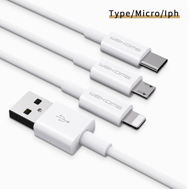 WK WDC-117 3A 8 Pin Fast Charging Charging Cable, Length: 1.2m (White) - Normal Style Cable by WK | Online Shopping UK | buy2fix