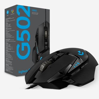 Logitech G502 HERO Wired Gaming Mouse with 11 Buttons, Length: 2.1m - Wired Mice by Logitech | Online Shopping UK | buy2fix