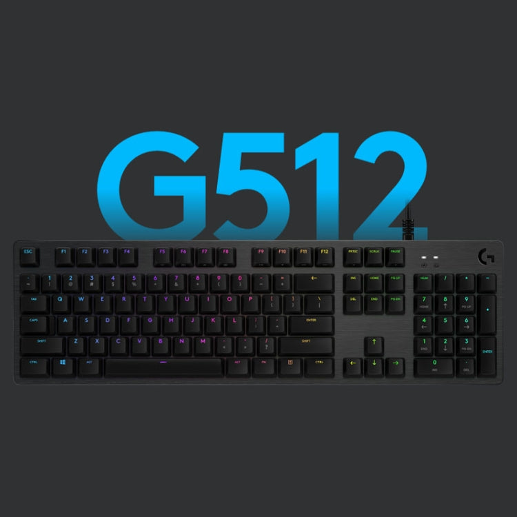 Logitech G512 RGB C-axis Mechanical Wired Gaming Keyboard, Length: 1.8m (Black) - Computer & Networking by Logitech | Online Shopping UK | buy2fix