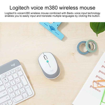 Logitech Voice M380 4 Buttons Smart Voice Input Wireless Mouse (Silver Grey) - Wireless Mice by Logitech | Online Shopping UK | buy2fix