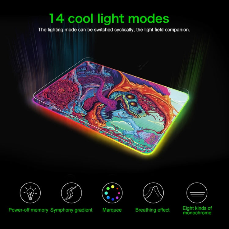 Computer Monster Pattern Illuminated Mouse Pad, Size: 35 x 25 x 0.4cm - Mouse Pads by buy2fix | Online Shopping UK | buy2fix