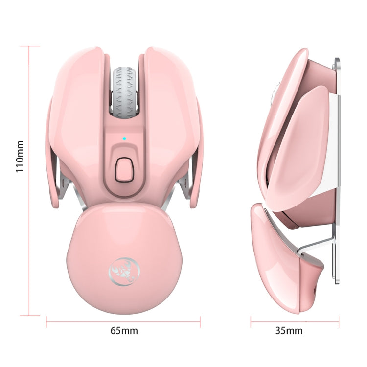 HXSJ T37 2.4GHz 1600dpi 3-modes Adjustable Wireless Mute Mouse (Pink) - Computer & Networking by HXSJ | Online Shopping UK | buy2fix