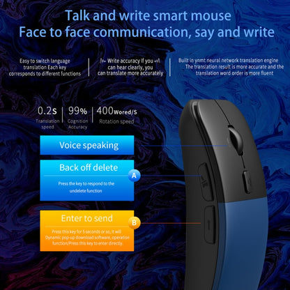 Boeleo BM01 Smart Voice Language Translation Wireless Mouse(Blue) - Computer & Networking by boeleo | Online Shopping UK | buy2fix