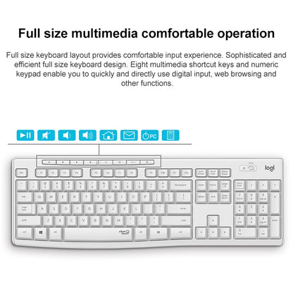 Logitech MK295 USB Wireless Silence Keyboard Mouse Set (Black) - Wireless Keyboard by Logitech | Online Shopping UK | buy2fix