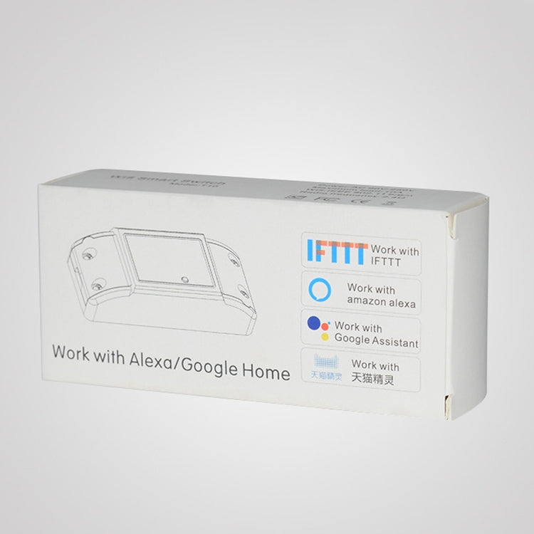 10A Single Channel WiFi Smart Switch Wireless Remote Control Module Works with Alexa & Google Home, AC 90-250V - Consumer Electronics by buy2fix | Online Shopping UK | buy2fix