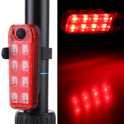 QZ-W007 8 x SMD Rechargeable Monochromatic Bicycle Safety Warning Tail Light(Red Light) - Taillights by buy2fix | Online Shopping UK | buy2fix