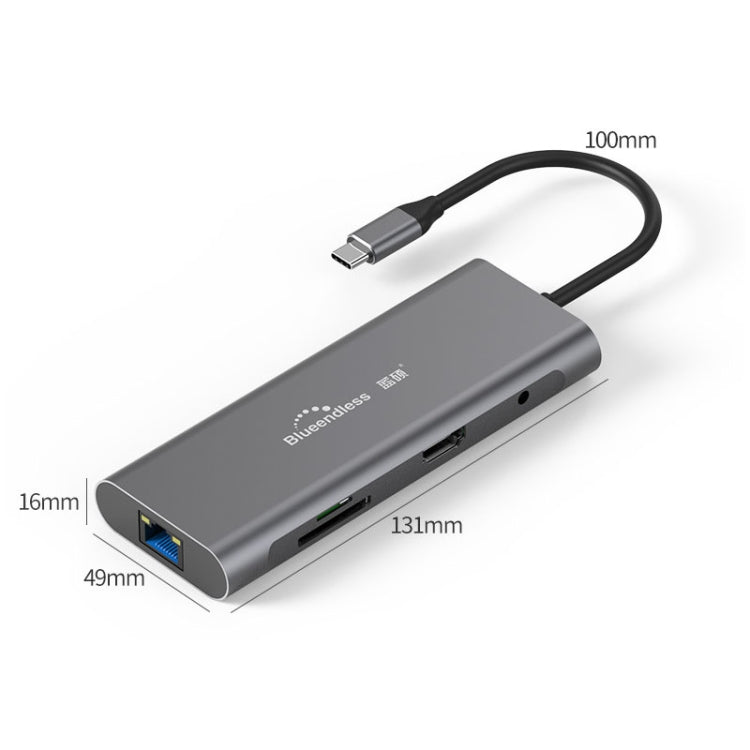 Blueendless 9 In 1 Multi-function Type-C / USB-C HUB Expansion Dock - Computer & Networking by Blueendless | Online Shopping UK | buy2fix