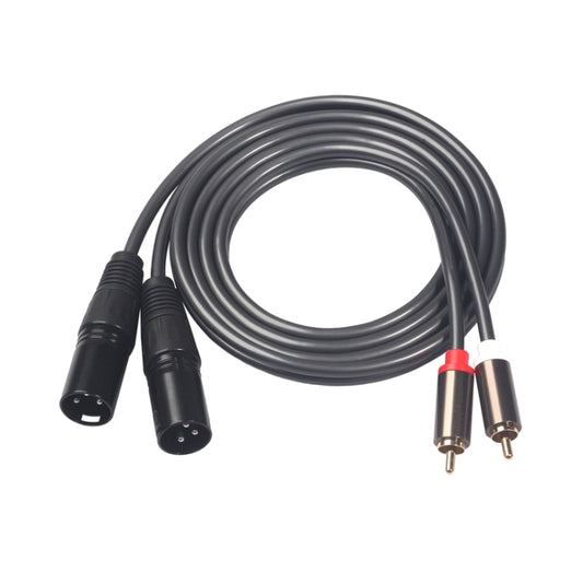 366119-15 2 RCA Male to 2 XLR 3 Pin Male Audio Cable, Length: 1.5m - Consumer Electronics by buy2fix | Online Shopping UK | buy2fix