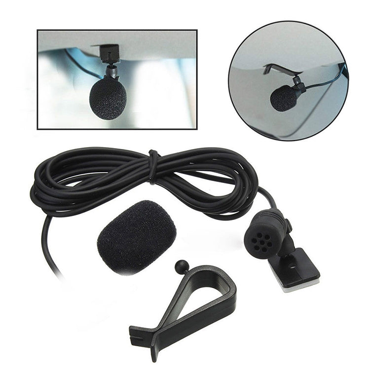 ZJ015MR Stereo 3.5mm Straight Plug Car Navigation DVD External Paste Microphone, Length: 3m - Consumer Electronics by buy2fix | Online Shopping UK | buy2fix