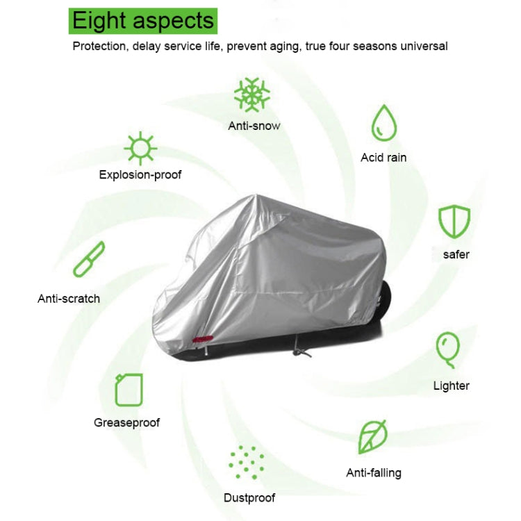 210D Oxford Cloth Motorcycle Electric Car Rainproof Dust-proof Cover, Size: XL (Black Silver) - Raincoat by buy2fix | Online Shopping UK | buy2fix