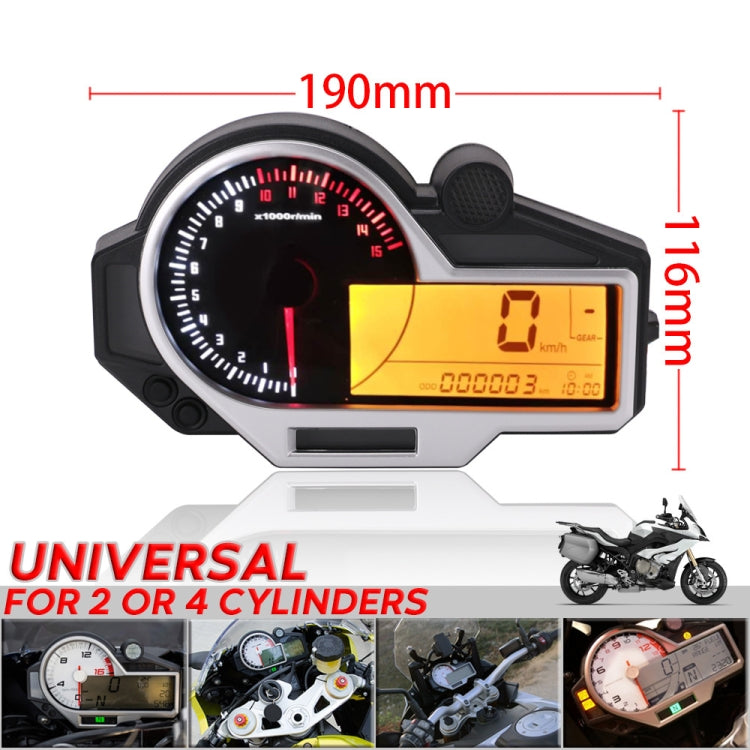 Speedpark Universal Motorcycle Instrument Colorful LED LCD N1-6 Speedometer Odometer Tachometer - Others by Speedpark | Online Shopping UK | buy2fix