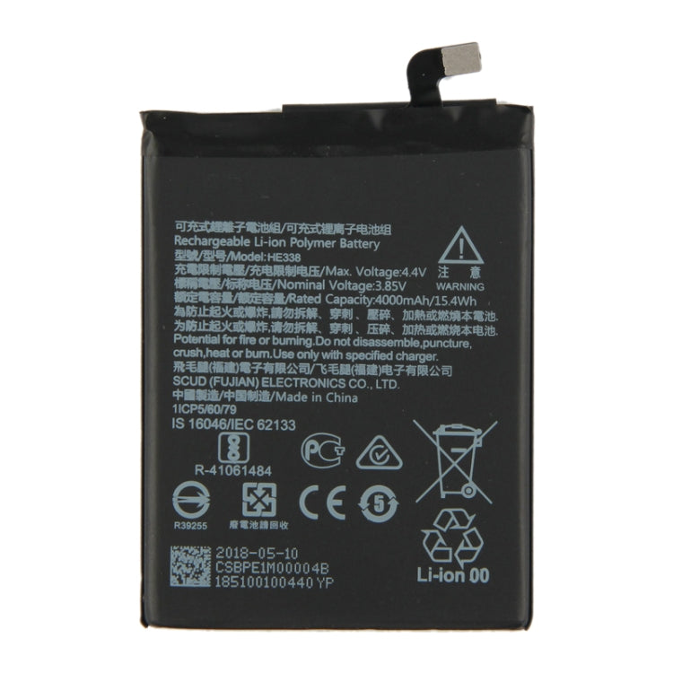 HE338 for Nokia 2 TA-1029/DS Li-ion Polymer Battery - For Nokia by buy2fix | Online Shopping UK | buy2fix