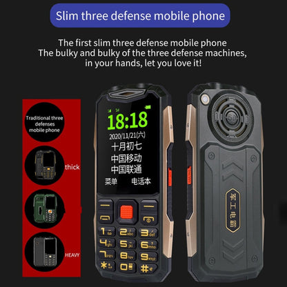 K1 Triple Proofing Elder Phone, Waterproof Shockproof Dustproof, 4800mAh Battery, 2.4 inch, 21 Keys, Bluetooth, LED Flashlight, FM, SOS, Dual SIM, Network: 2G (Black) - Others by buy2fix | Online Shopping UK | buy2fix