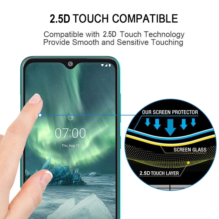 For Nokia 7.2 Full Glue Full Cover Screen Protector Tempered Glass film - Mobile Accessories by buy2fix | Online Shopping UK | buy2fix