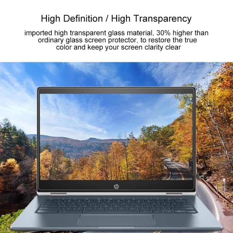 Laptop Screen HD Tempered Glass Protective Film for HP Chromebook x360 - 14-da0021nr 14 inch -  by buy2fix | Online Shopping UK | buy2fix