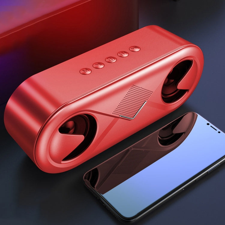 S6 Portable Subwoofer Mini Card Bluetooth Speaker (Red) - Mini Speaker by buy2fix | Online Shopping UK | buy2fix