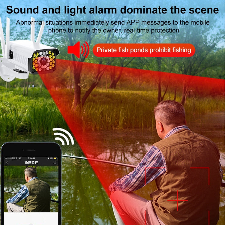 Difang DF-36Q Outdoor HD Surveillance IP Camera, Support Voice Intercom & Night Vision & Human Figure Detection & TF Card, WiFi + HD Fixed Version, EU Plug - Bullet Camera by Difang | Online Shopping UK | buy2fix