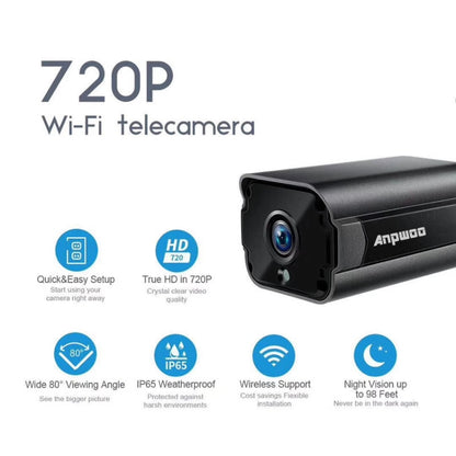 Anpwoo Paladin 720P HD WiFi IP Camera, Support Motion Detection & Infrared Night Vision & TF Card(Max 64GB) - Bullet Camera by Anpwoo | Online Shopping UK | buy2fix