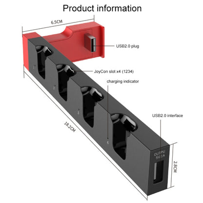 iPega PG-9186 Game Controller Charger Charging Dock Stand Station Holder with Indicator for Nintendo Switch Joy-Con - Charger & Power by ipega | Online Shopping UK | buy2fix