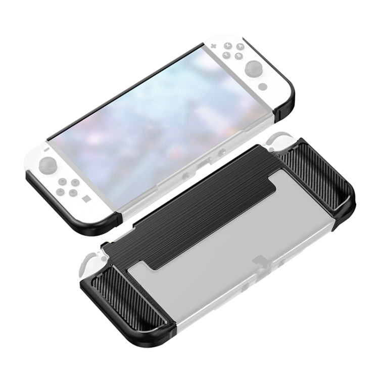 Carbon Fiber TPU Shockproof Protective Case For Nintendo Switch OLED(Black) - Cases by buy2fix | Online Shopping UK | buy2fix