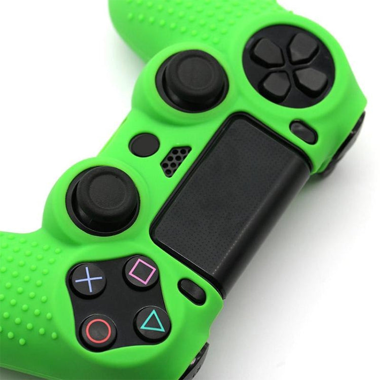 Non-slip Silicone Protective Case for Sony PS4(Black+green) - Cases by buy2fix | Online Shopping UK | buy2fix
