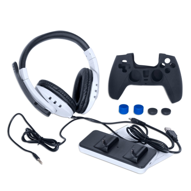 MKP-0592 8 in 1 Game Set For Sony PS5 - Headset & Microphone by buy2fix | Online Shopping UK | buy2fix