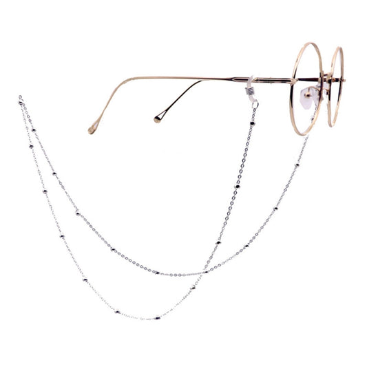 Fashion Simple Pearl Eyeglasses Chain(Silver) - Glasses Accessories by buy2fix | Online Shopping UK | buy2fix