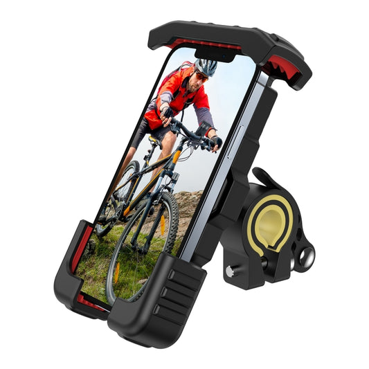 JOYROOM JR-CY264 Bicycle and Motorcycle Phone Holder Clamp (Black Red) - Holders by JOYROOM | Online Shopping UK | buy2fix