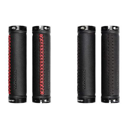 PROMEND GR-501 1 Pair Microfiber Leather Mountain Bicycle Grips Cover(Black Red) - Outdoor & Sports by PROMEND | Online Shopping UK | buy2fix