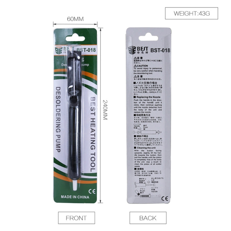 BEST-018 Professional Solder Sucking Desoldering Pump Tool - Desoldering Pump by BEST | Online Shopping UK | buy2fix