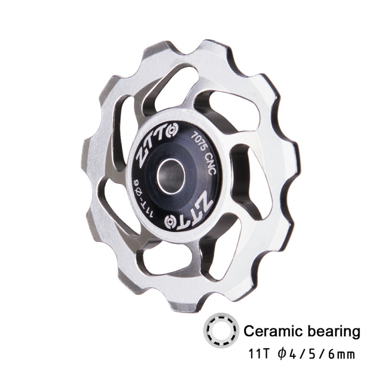 ZTTO 11T 4/5/6 MM Bicycle Derailleur Ceramic Bearing Bicycle Accessories (Silver) - Outdoor & Sports by ZTTO | Online Shopping UK | buy2fix
