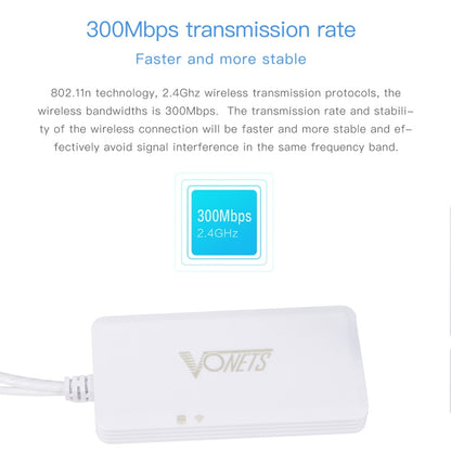 VONETS VAP11G-500S High Power CPE 20dbm Mini WiFi 300Mbps Bridge WiFi Repeater Signal Booster, Outdoor Wireless Point to Point, No Abstacle(White) - Network Hardware by VONETS | Online Shopping UK | buy2fix